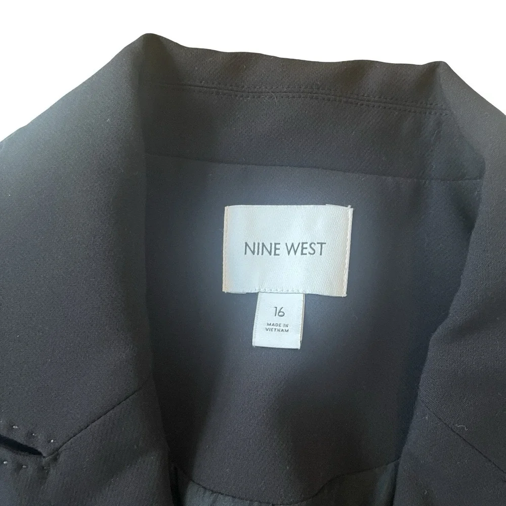 NWT Nine West Women's Size 16 City Blazer Black Career Formal Capsule Work‎